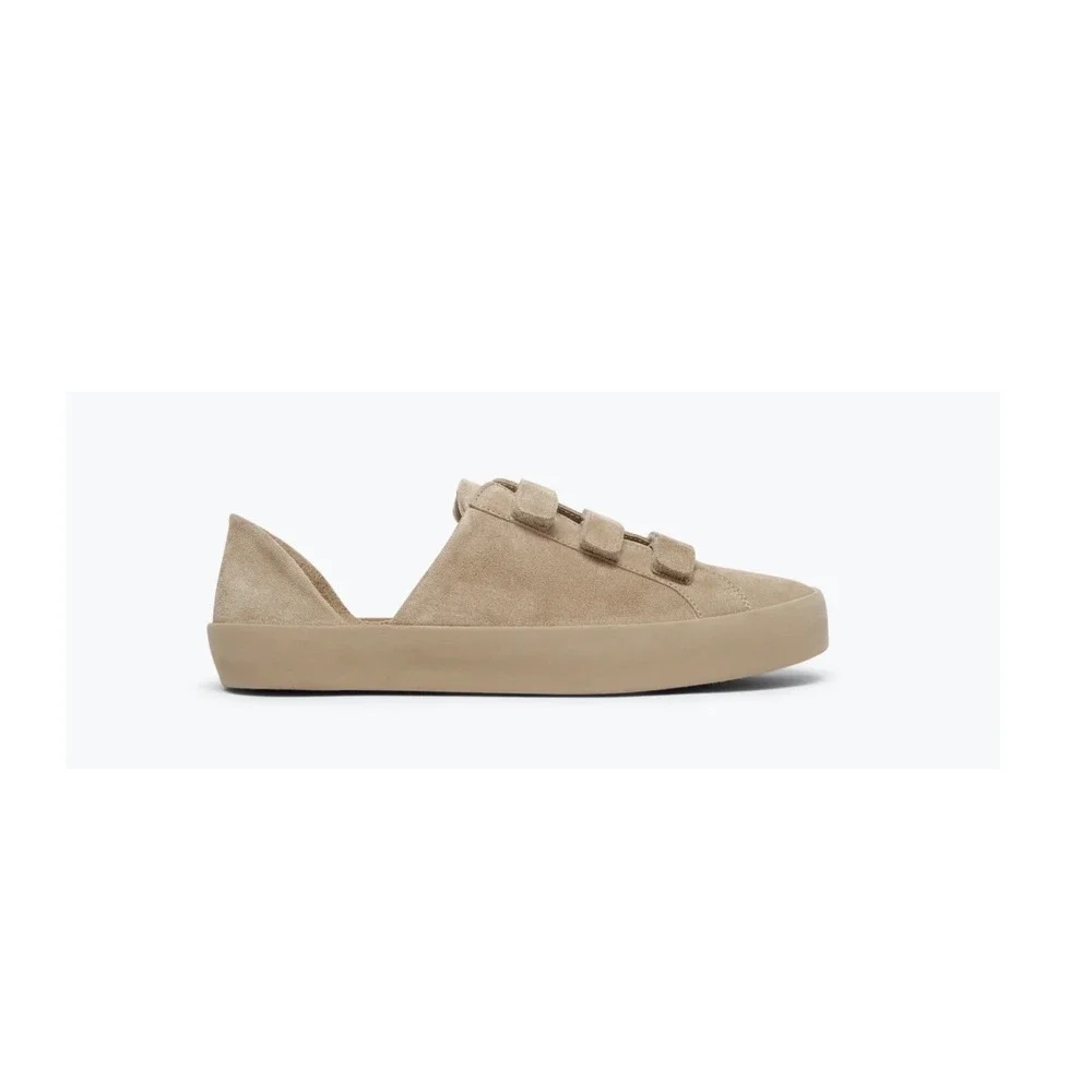 Freda Salvador LIBBY D'ORSAY SNEAKER Stucco Suede 3 Strap Made in Spain Womens 8